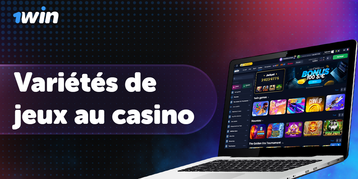 Types de jeux dans la section casino en ligne de 1Win Cameroon
