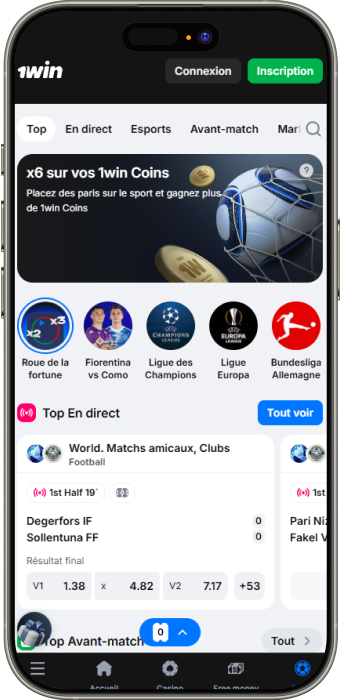 Captura de pantalla de 1win apuestas deportivas