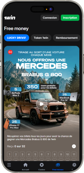 Captura de pantalla de las bonificaciones de 1win